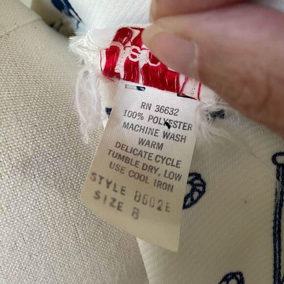 Vintage 70s Jerell of Texas Nautical A-line Dress XS - Picture 10 of 10